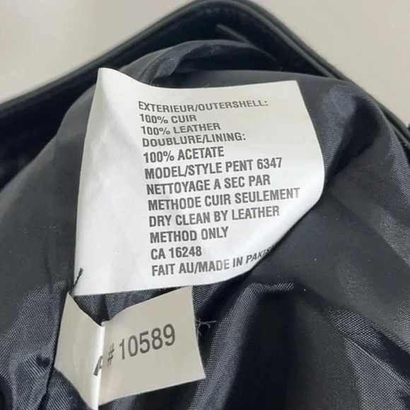 OSCAR LEOPOLD WIDE LEG LEATHER PANT - Picture 7 of 10